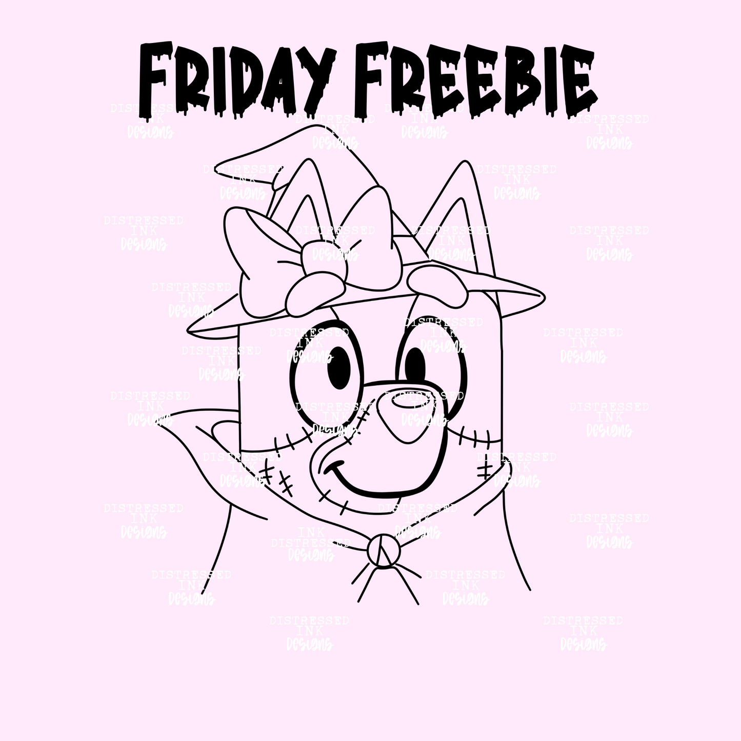 Friday Night Bluey Outline