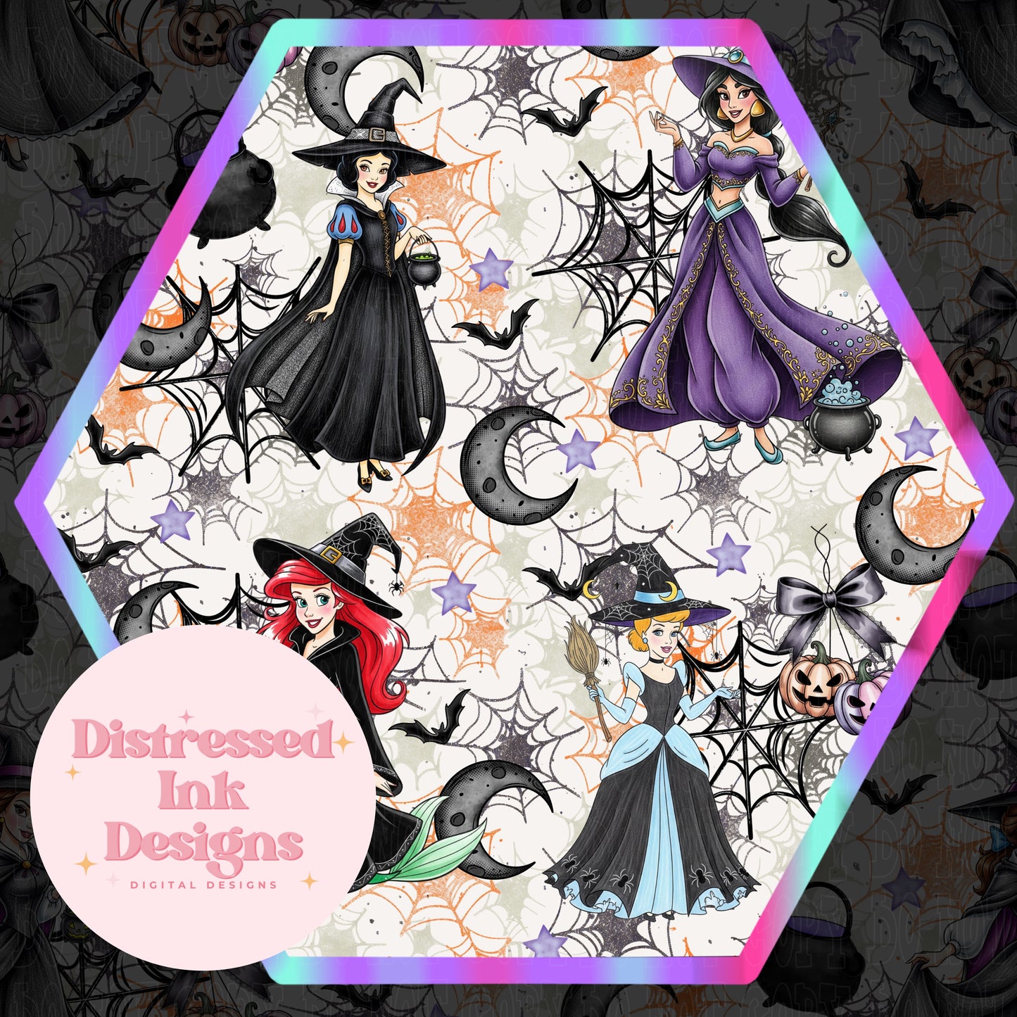 Halloween Princess Semi Exclusive Seamless Pattern