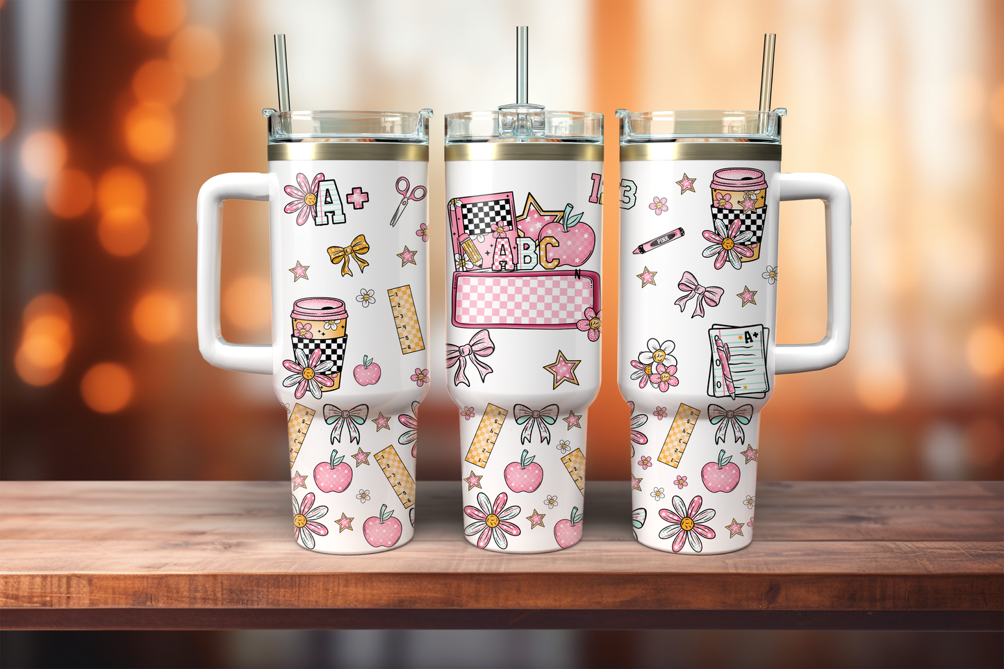 40oz Tumbler PNG Back to school