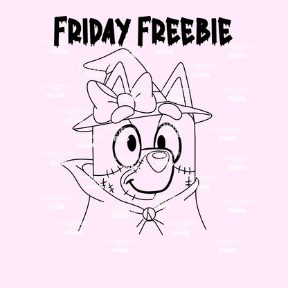 Friday Night Bluey Outline