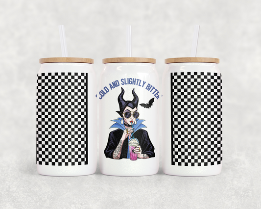16oz Glass Can Tumbler PNG Cold and Bitter