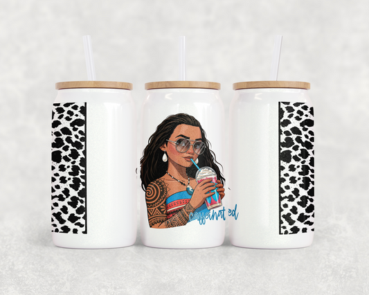 16oz Glass Can Tumbler PNG Caffinacted 1