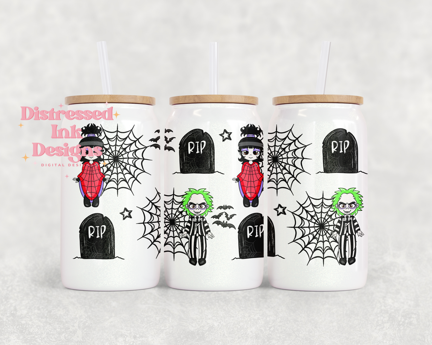 16oz Glass Can Tumbler PNG Beetle Juce