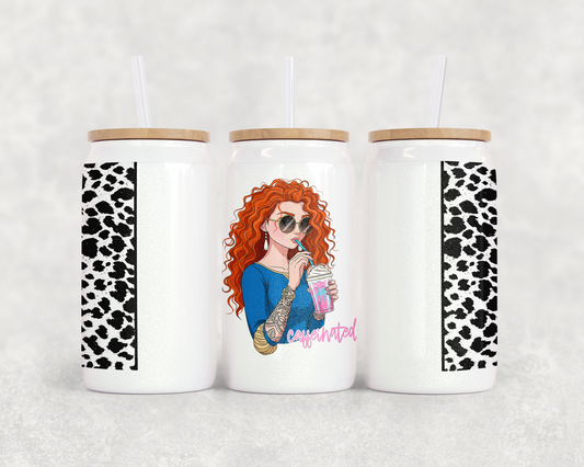 16oz Glass Can Tumbler PNG Caffinacted