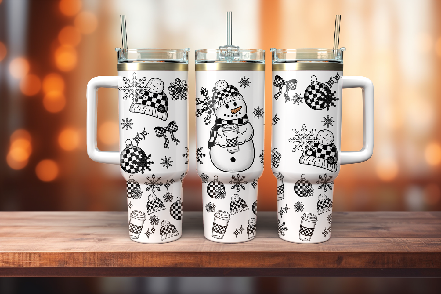40oz Retro Snowman