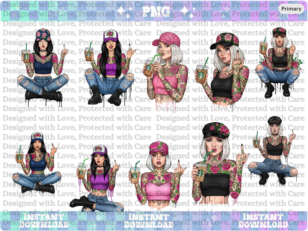 Bad Ass Bitch Clip Art