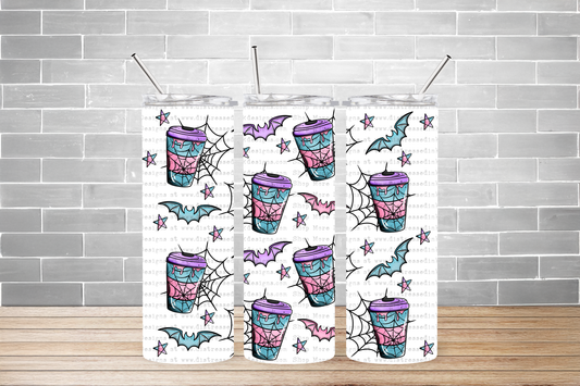 20oz tumbler PNG Spooky Coffee