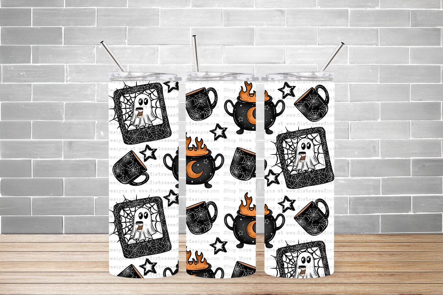 20oz tumbler PNG Spooky ghosts 1