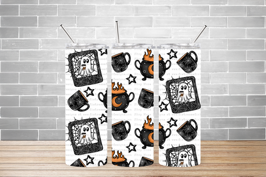 20oz tumbler PNG Spooky ghosts 1