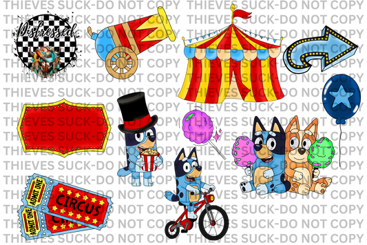 Blue Healer circus clip art