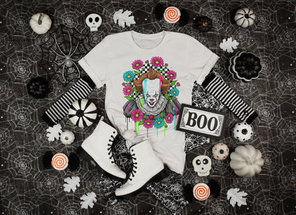 Pennywise floral T-shirt Png