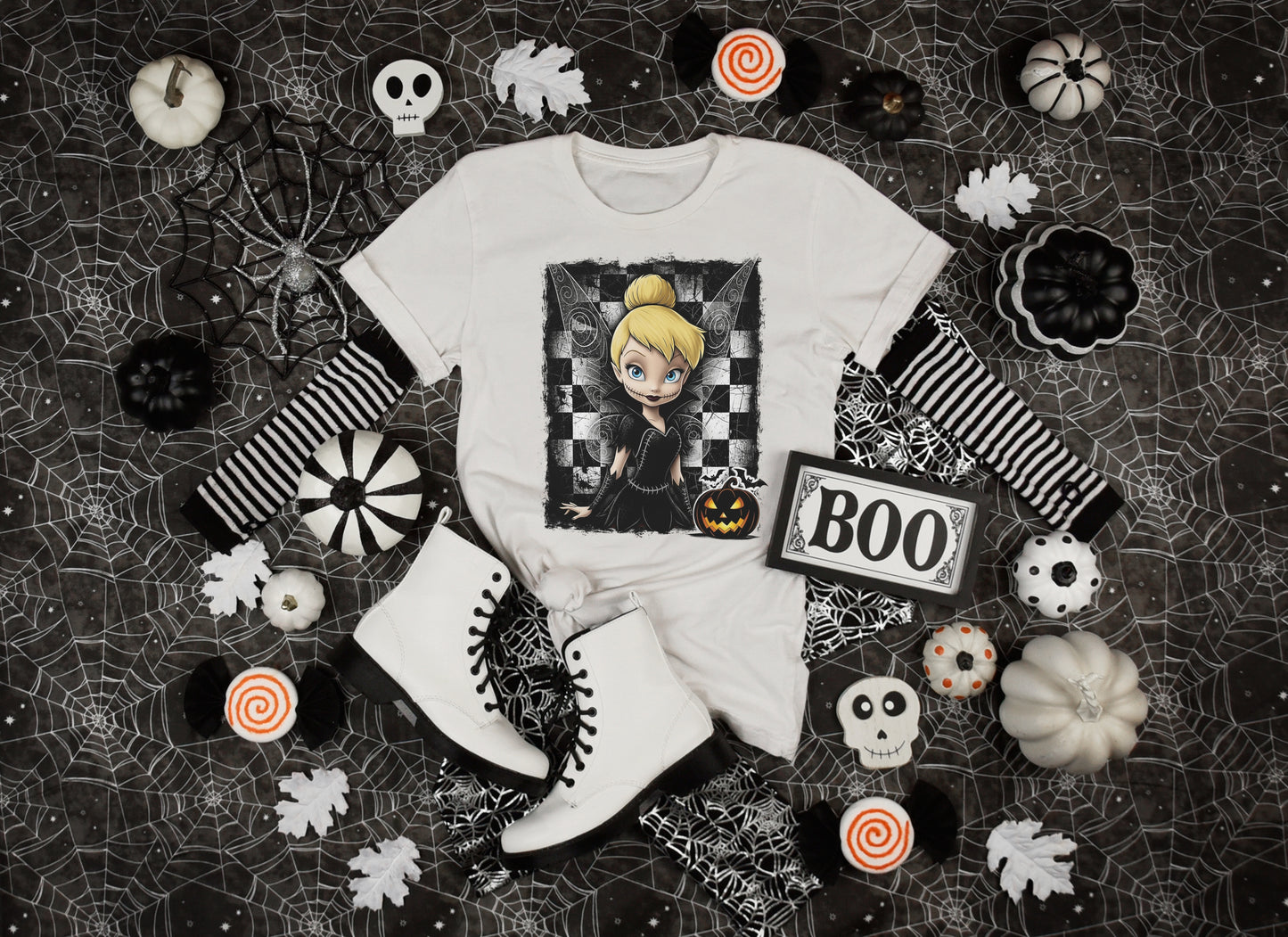 Retro Dark Tinker Bell T-shirt PNG