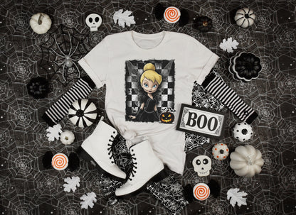 Retro Dark Tinker Bell T-shirt PNG