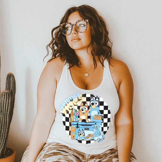 Summer Vibes Bingo and friend T-shirt PNG