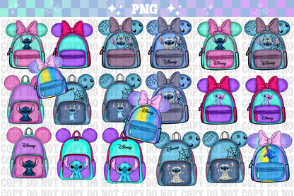 Backpack Clipart Stitch Bundle