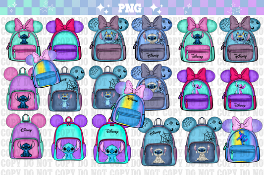 Backpack Clipart Stitch Bundle